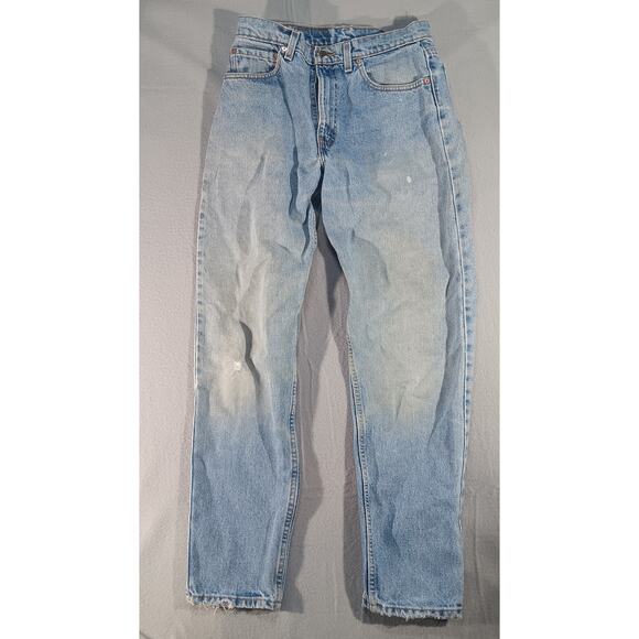 Levi’s 550 Relaxed Fit Jeans 32x32 Light Wash Tapered Leg Vintage Blank Red Tab - Picture 1 of 8